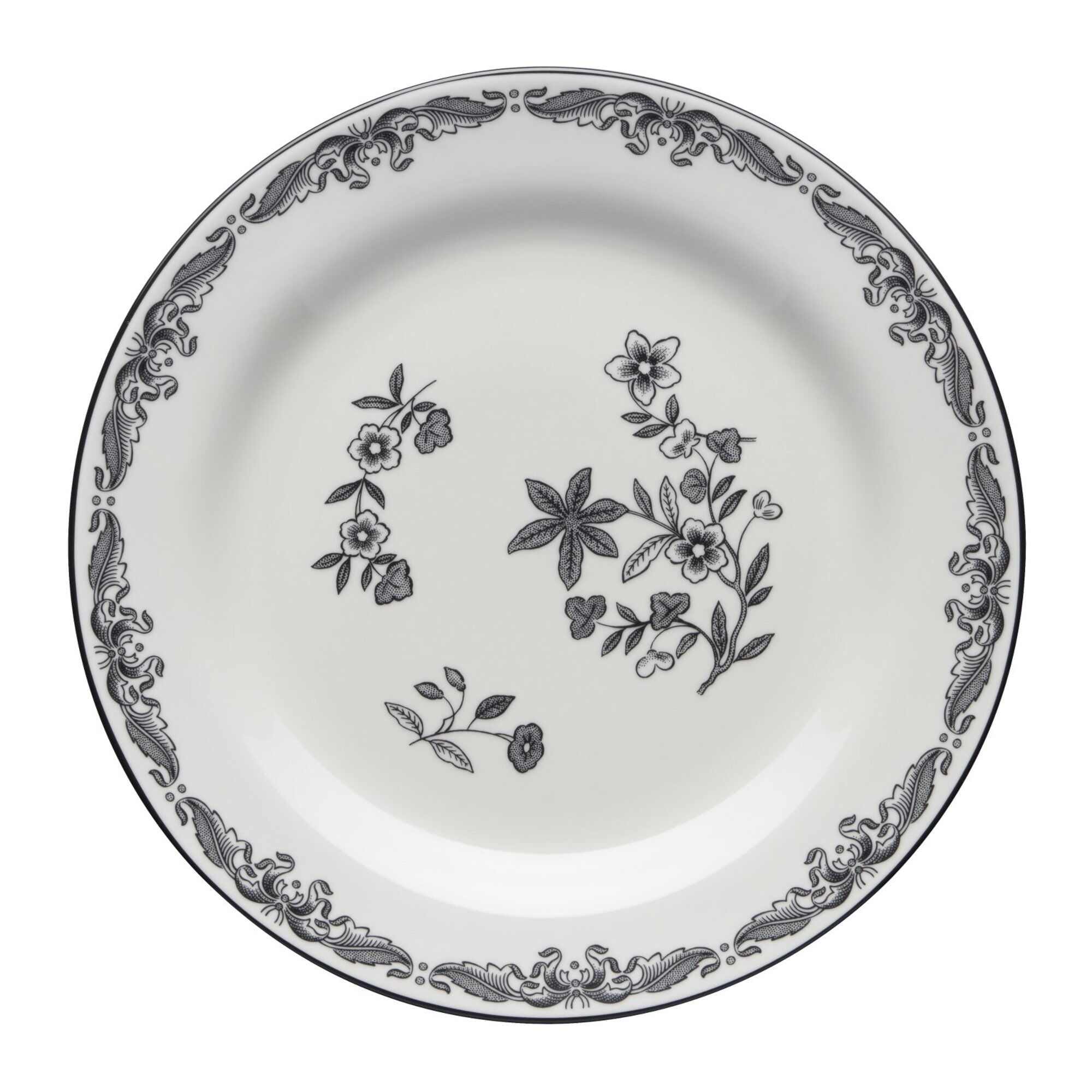 Ostindia Sort Tallerken 21 cm