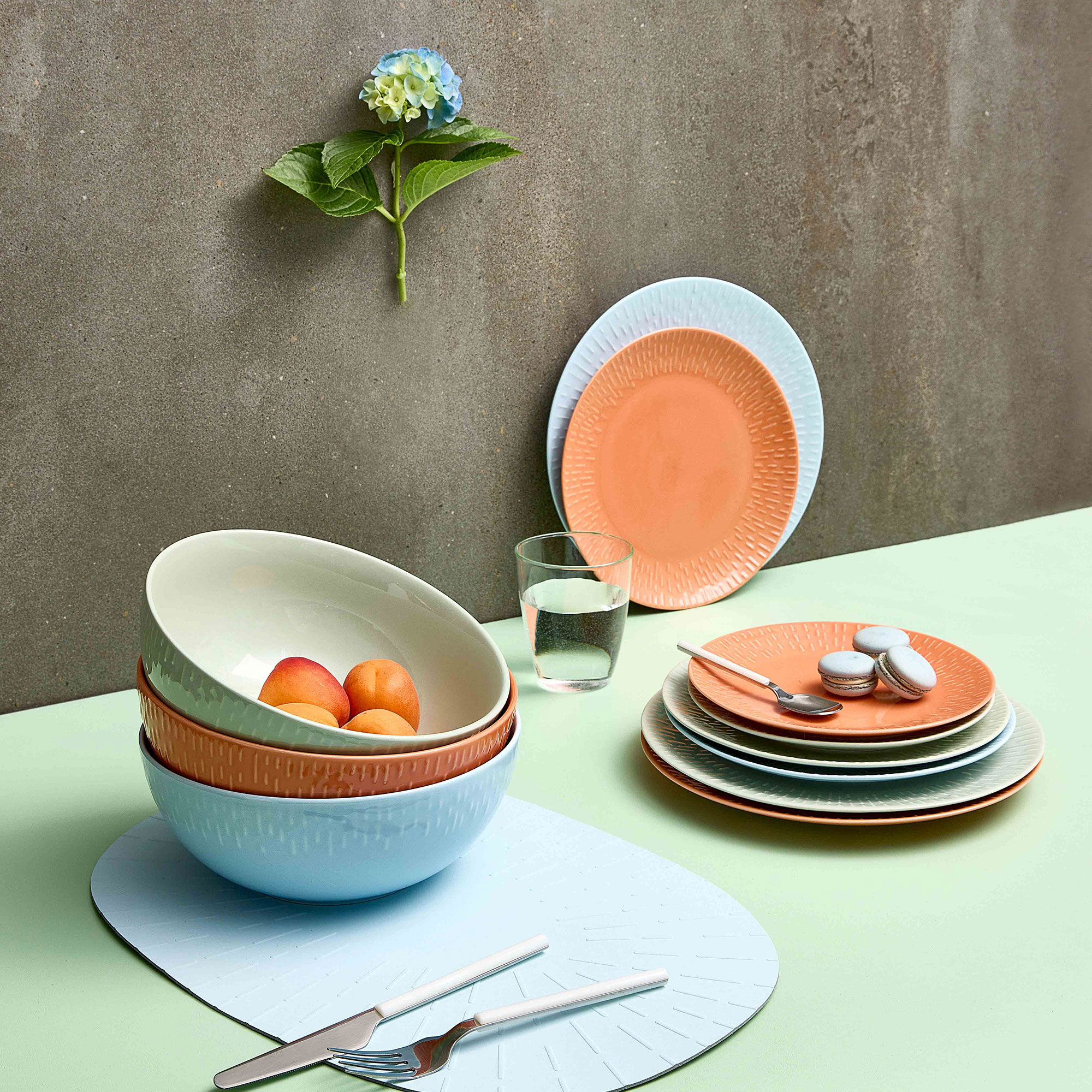 Confetti middagstallerken 27,5 cm, aqua