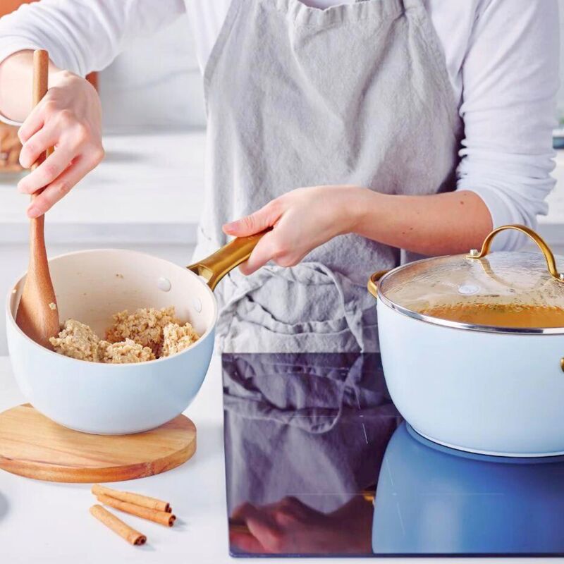 Padova grydesæt 6 dele, lyseblå