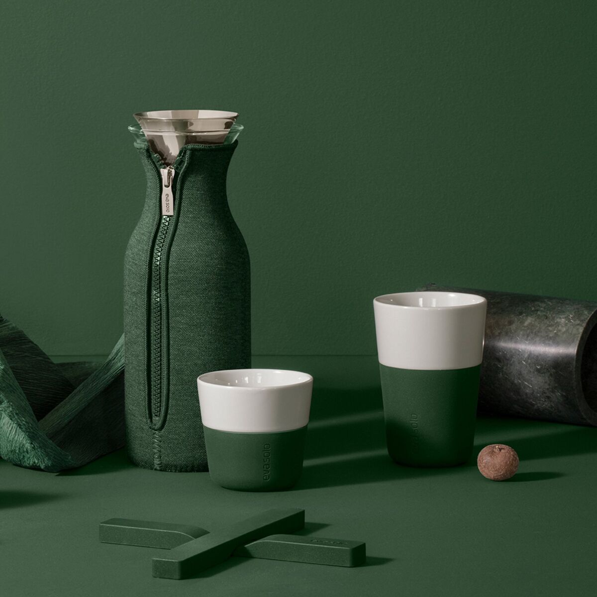 Cafe Latte-muki 2 kpl, emerald green
