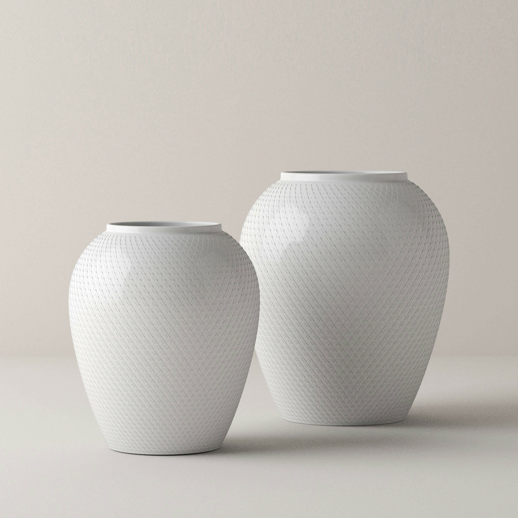 Alternativ bild 1 för Lyngby Porcelæn Rhombe vas, 25 cm.