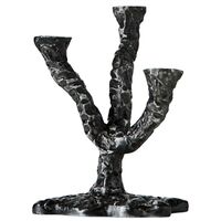 Ava lysestake, antique dark grey