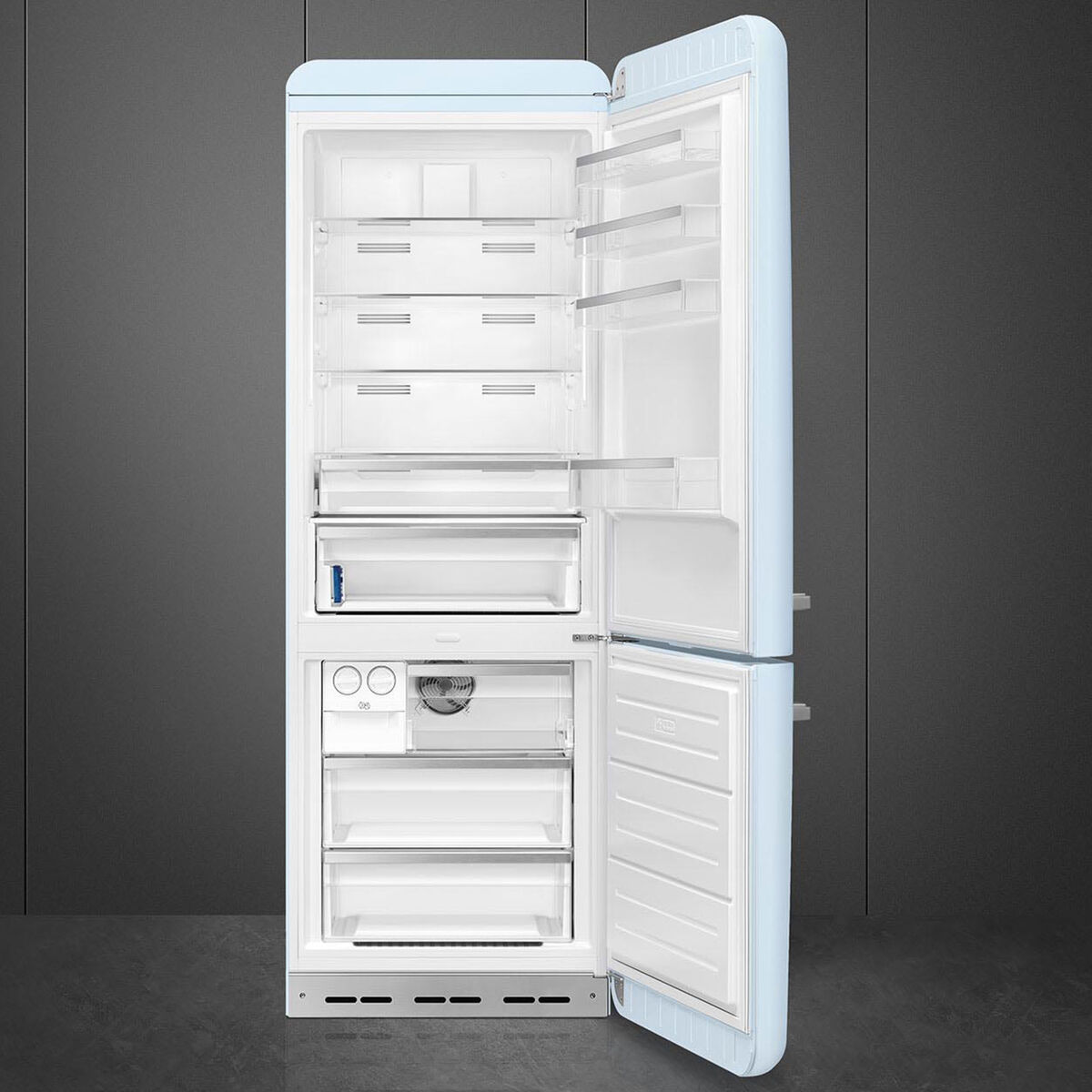 Smeg FAB38RPB6 högerhängd kyl/frys 70 cm, pastellblå
