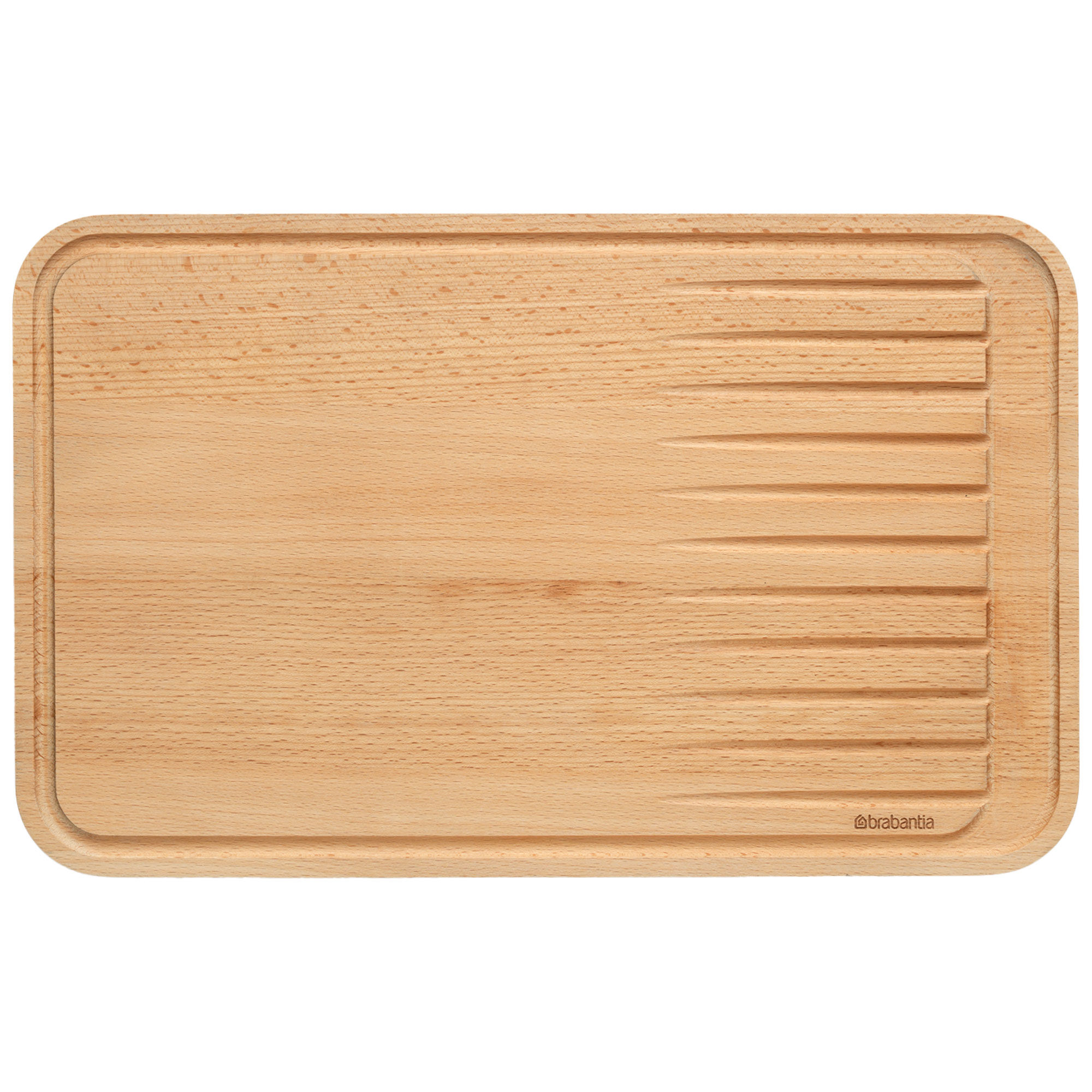 Brabantia Profile skærebræt til kød i massiv bøg med dybe saftriller, 40x25 cm.