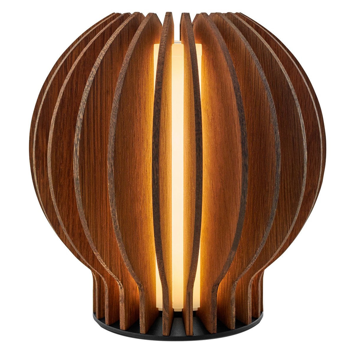 Radiant rund LED-lampa, rökt ek