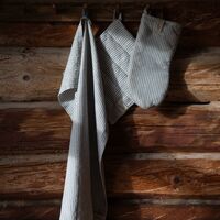 Ovnhandske stribet, blå/beige