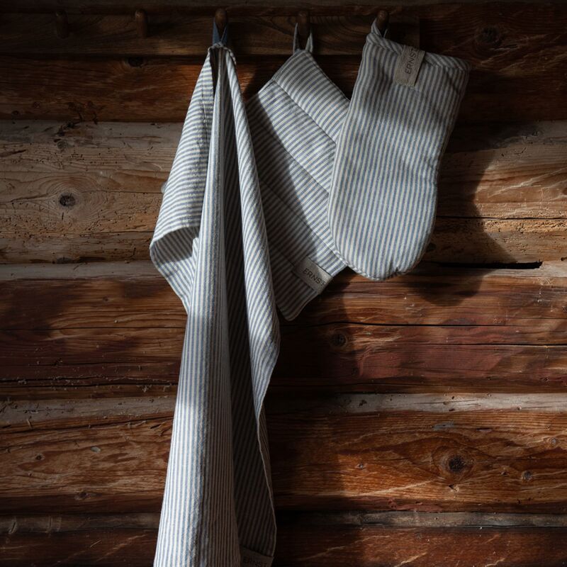 Ovnhandske stribet, blå/beige