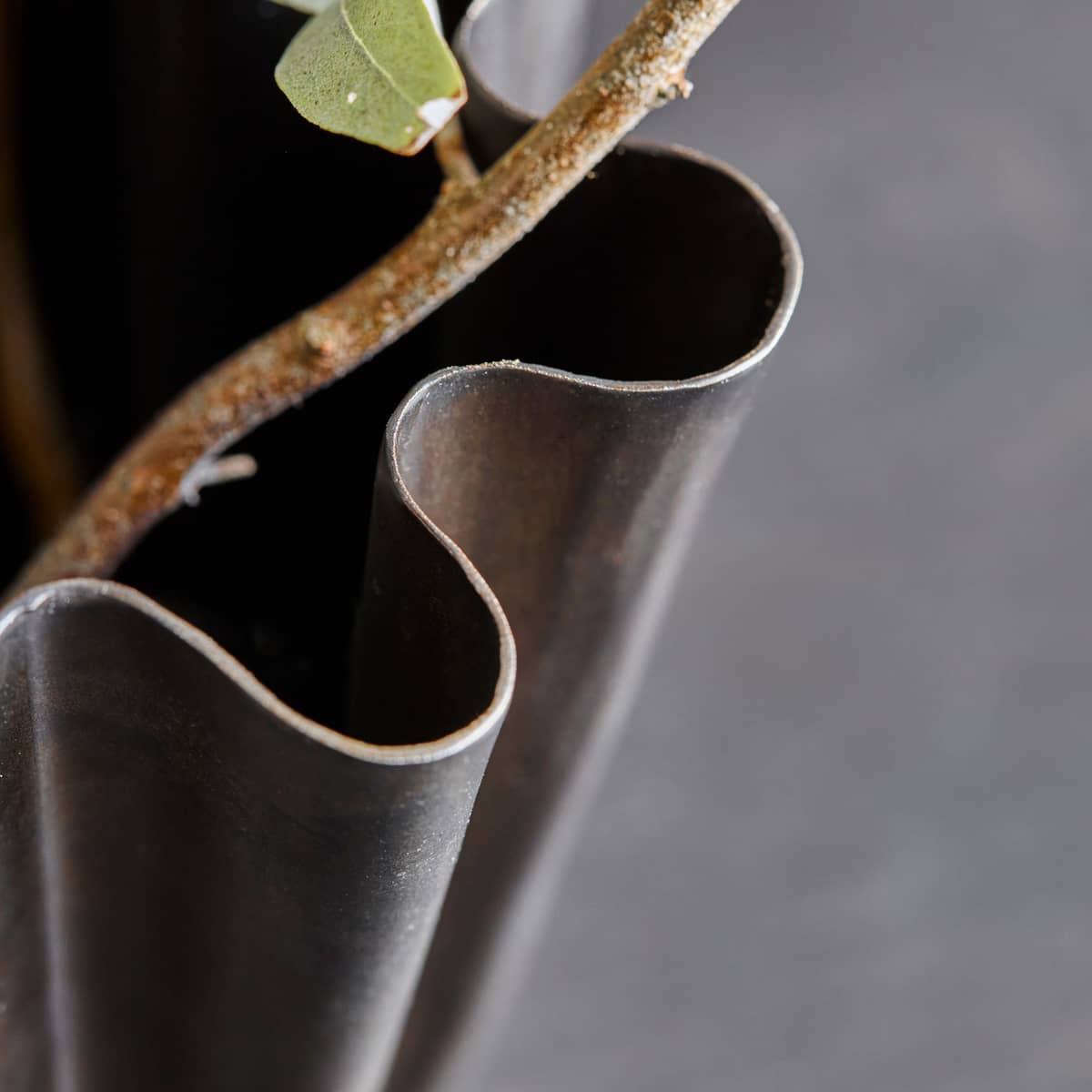 Flood vase Ø12,5 antik brun