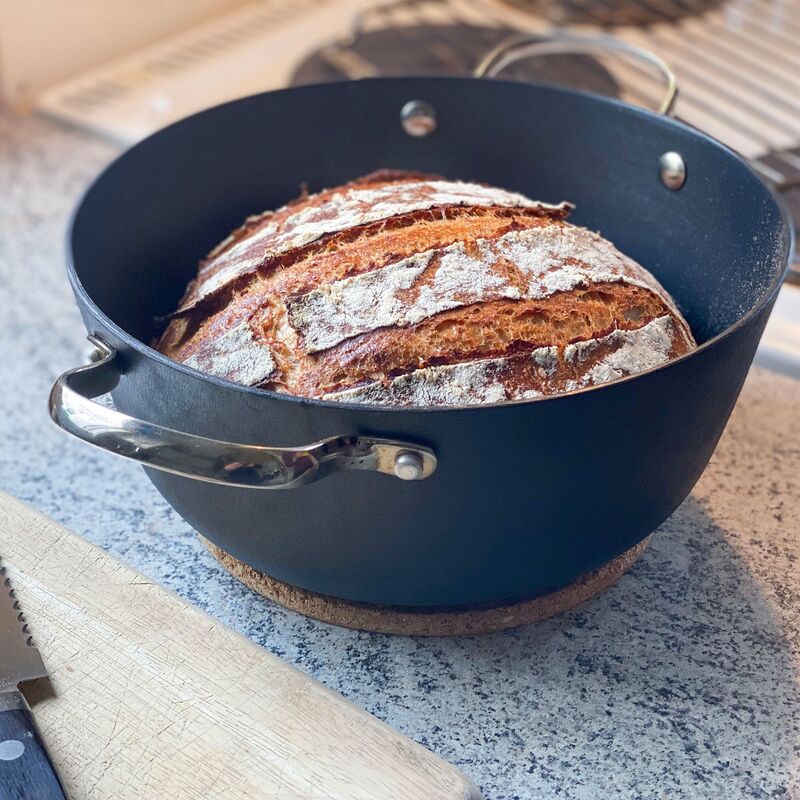 Stegegryde med Glaslåg Letvægtsstøbejern 24 cm.