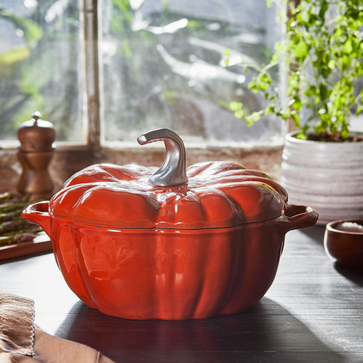 La Cocotte Græskar støbejernsgryde 24 cm / 3,5 liter, kanel