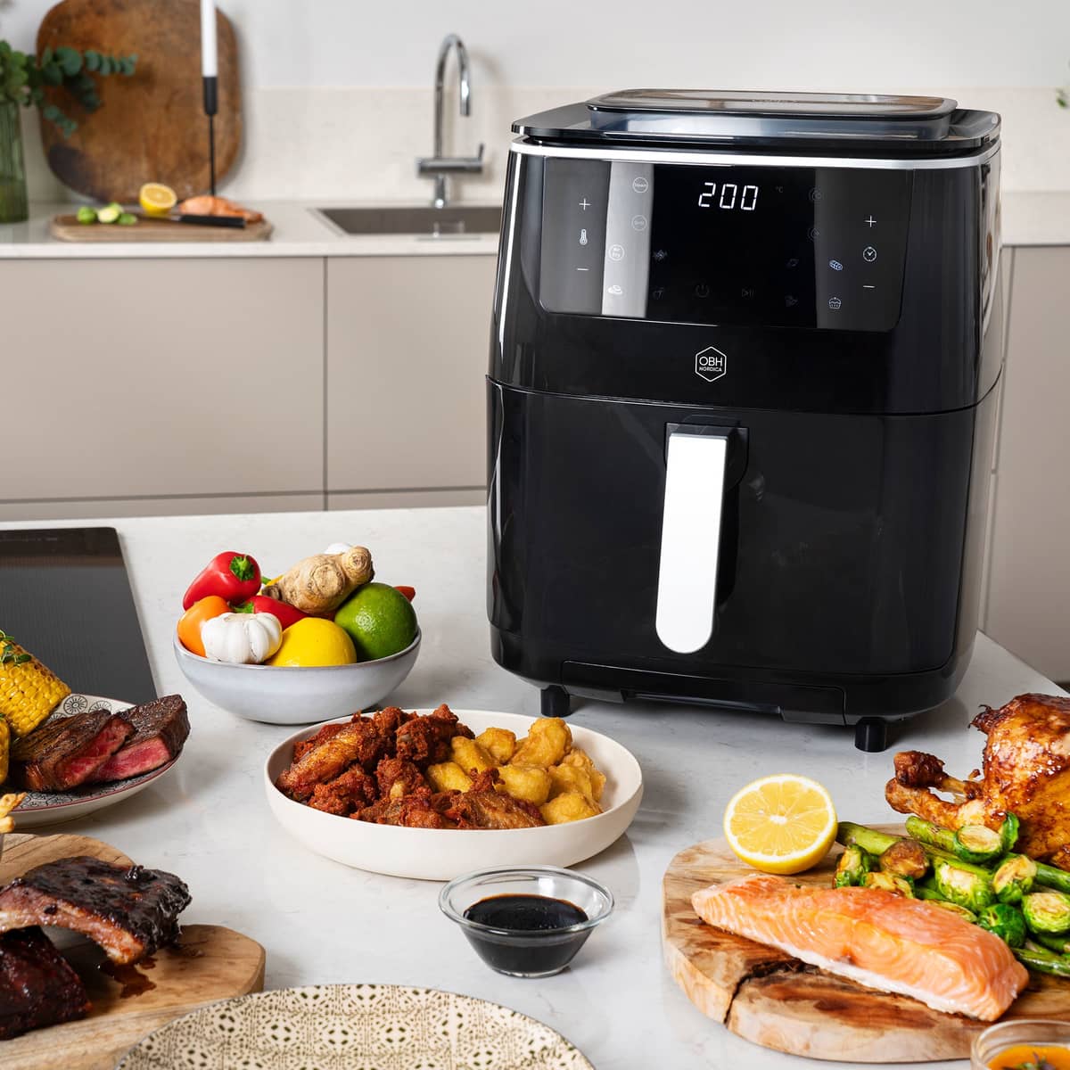 Easy Fry 3in1 Steam+ airfryer, svart