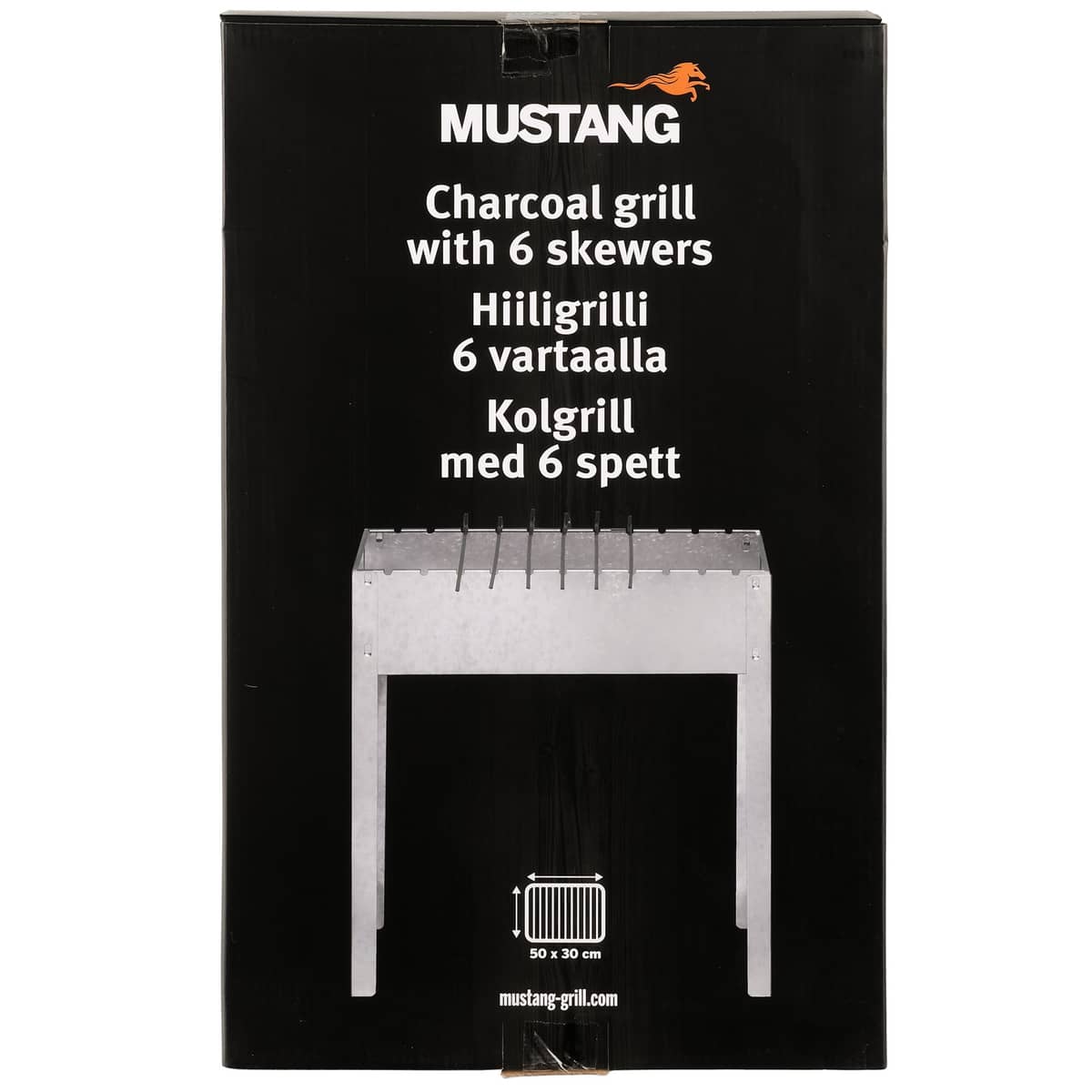 Kolgrill med grillspett