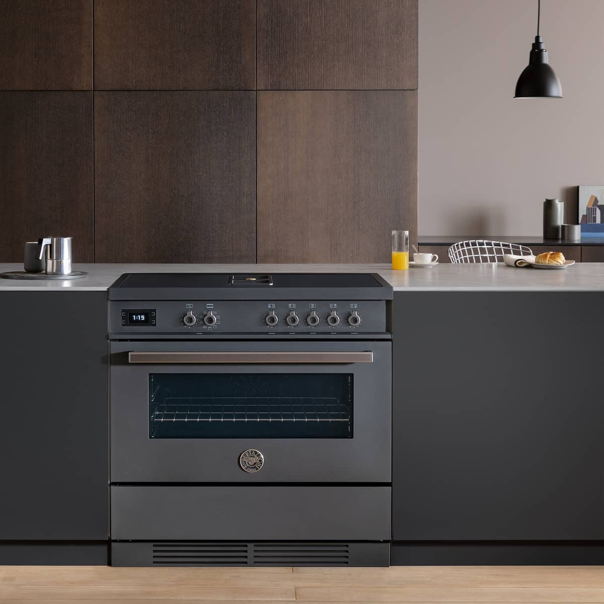 PROCH94I1ECAT Spis med integrerad fläkt 90 cm, carbonio