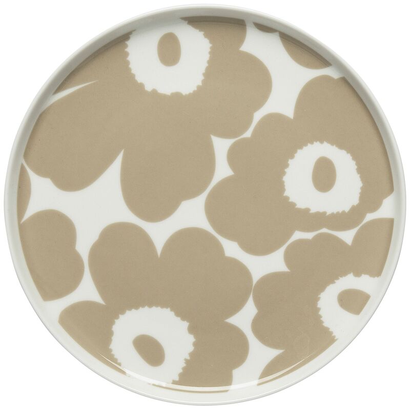 Unikko-lautanen, 20 cm, valkoinen/beige