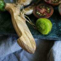 Pöytäveitsi, ruostumaton teräs/oliivipuu, 4 kpl