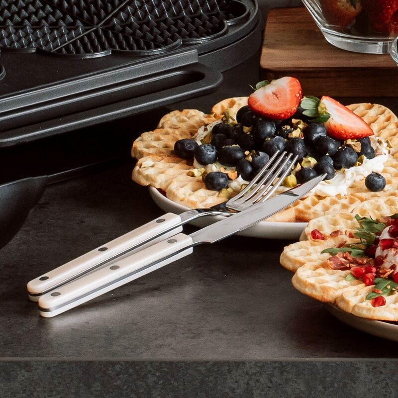 Bistrot Solid ruokailuvälinesarja 4 osaa, ivory