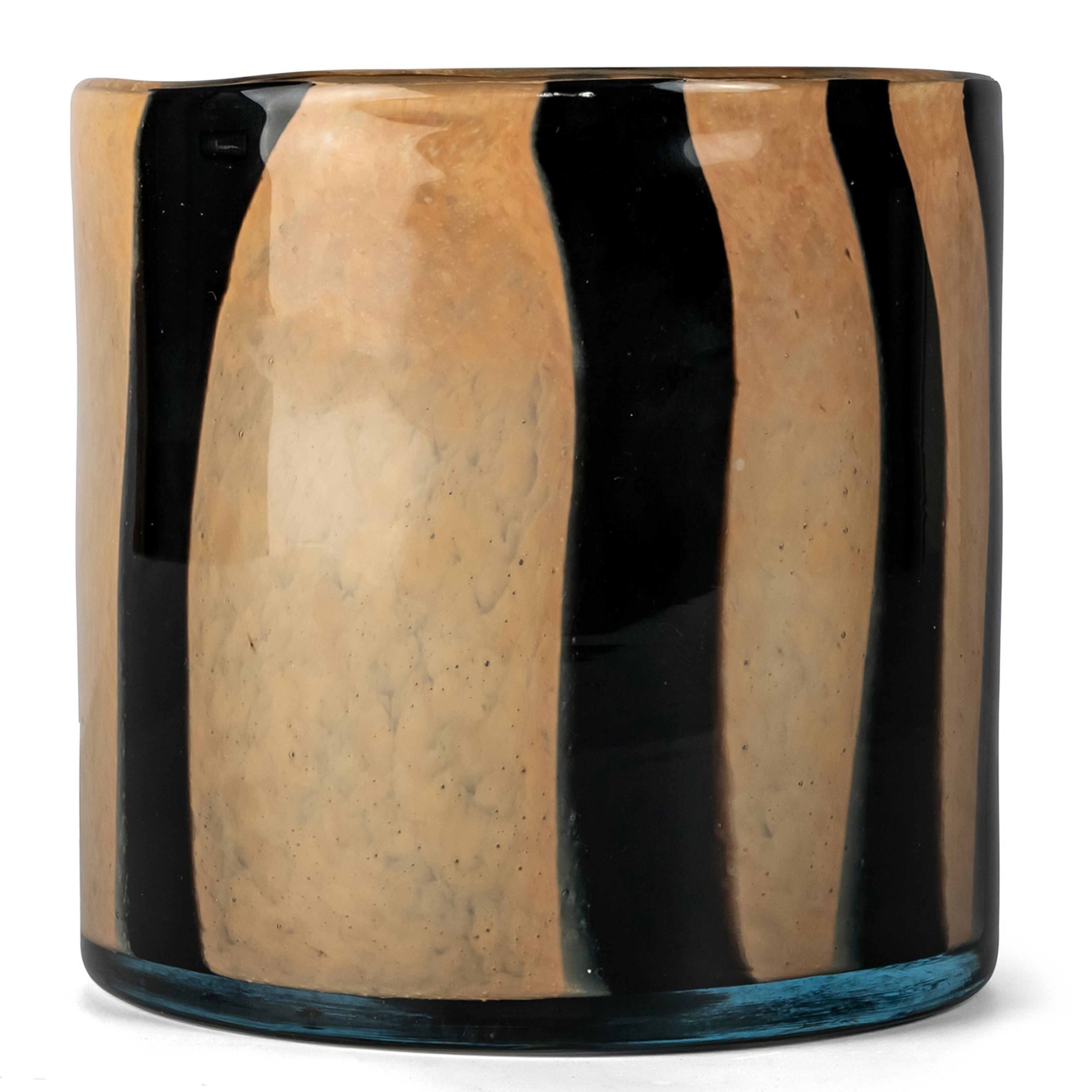 Calore ljuslykta medium, svart/beige