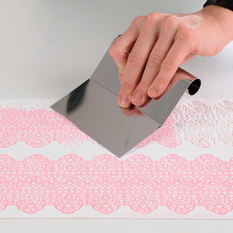 Stål deigskrape 12 x 12 cm.