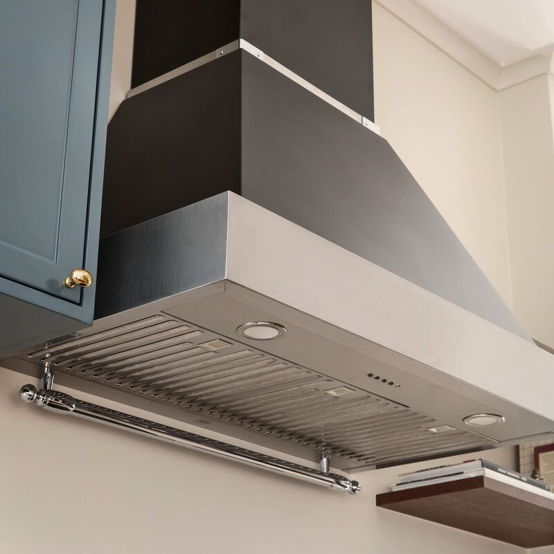 K90HERTX + KC36HERTNE Heritage vifte, 90 cm, matt sort