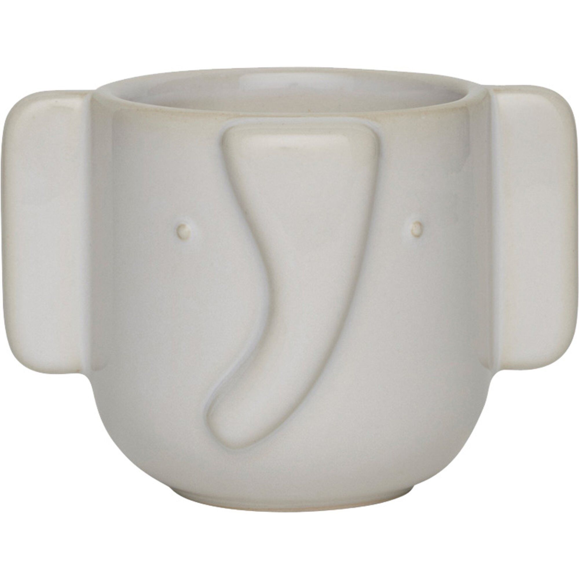 OYOY Elephant krukke Ø9,6 cm Offwhite