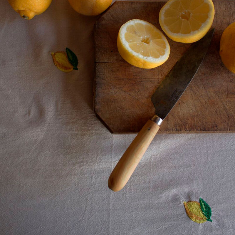 Midnatt Soda Lemon bordsduk 180x145 cm, beige