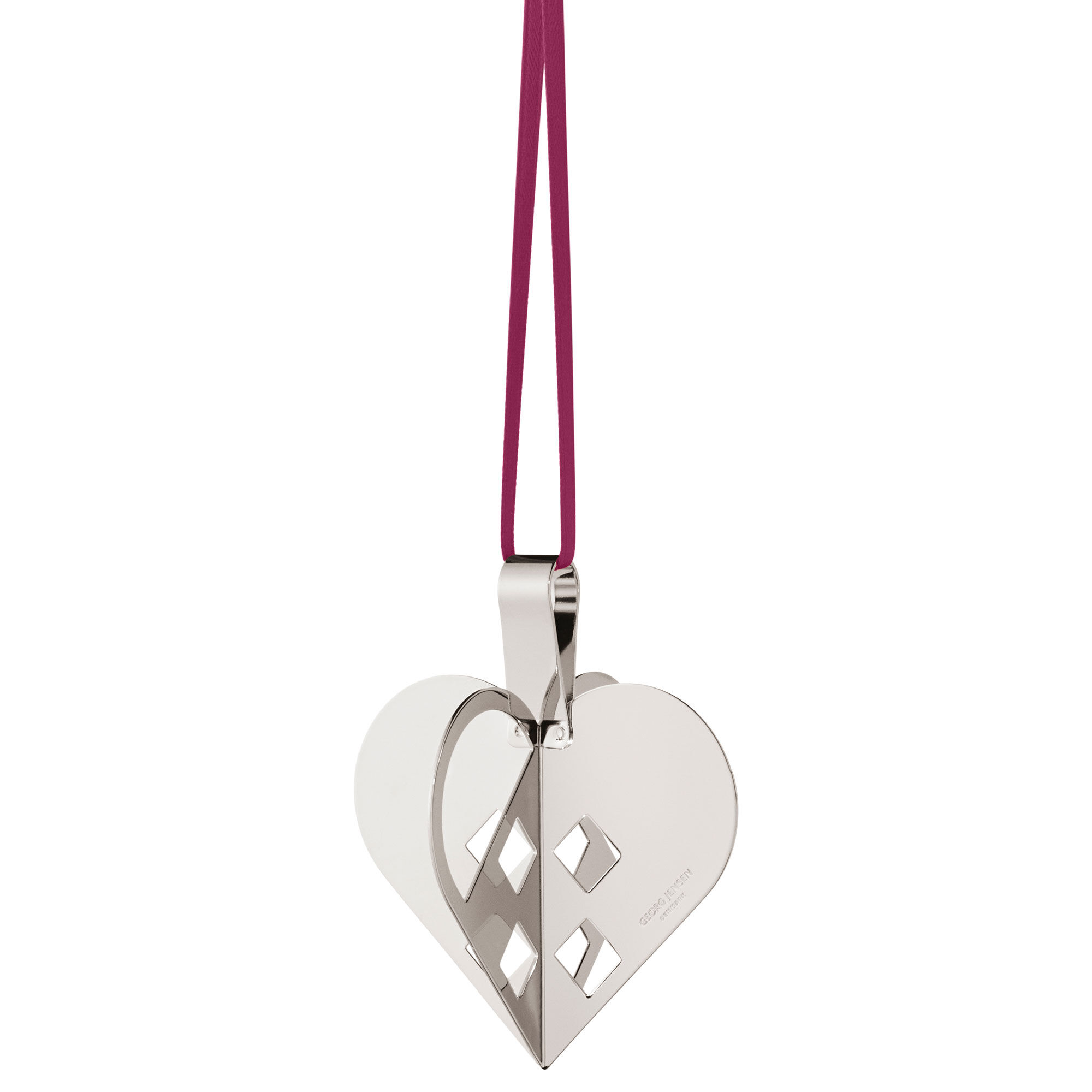 Georg Jensen CC 2025 Juleornament hjerte, palladiumbelagt messing