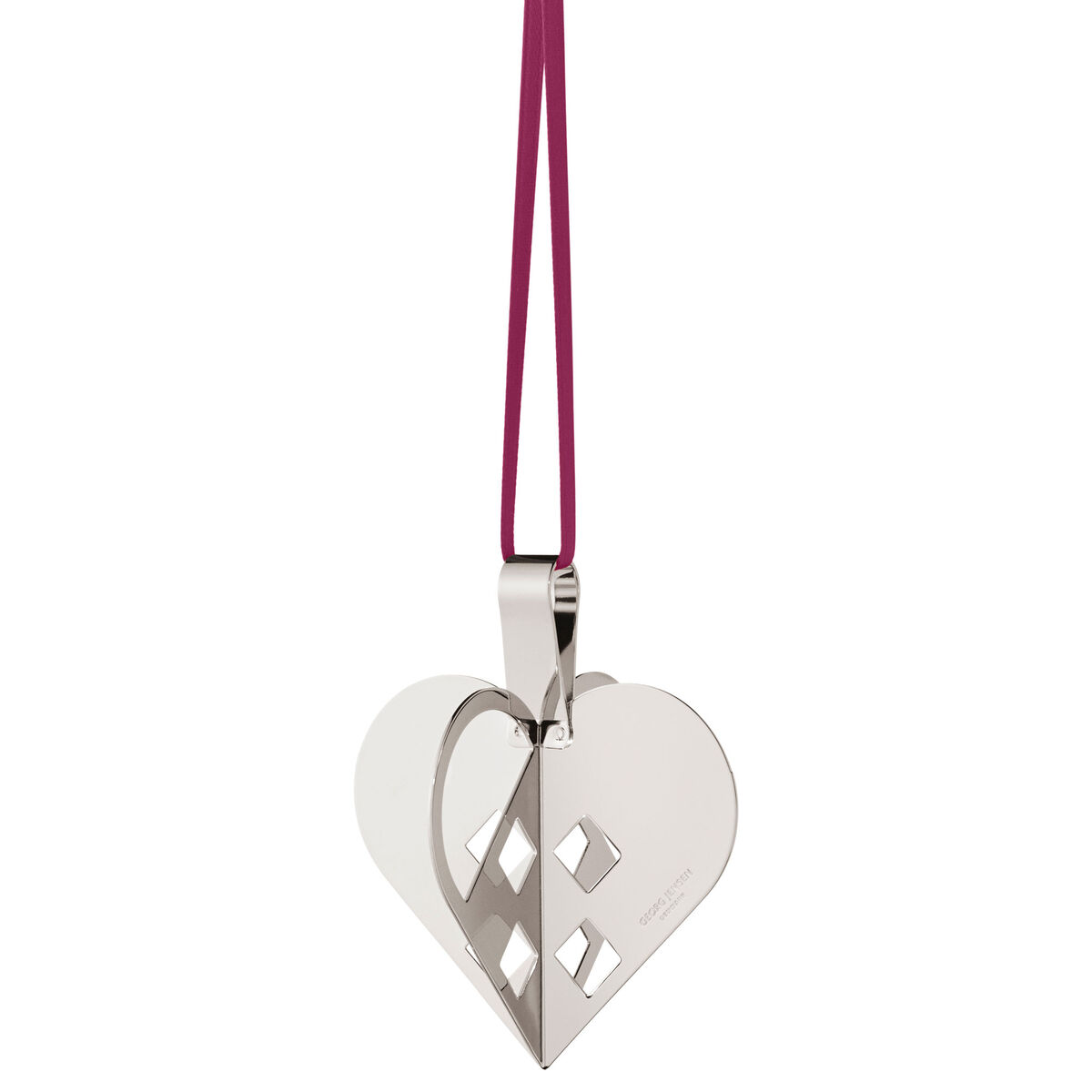 Georg Jensen CC 2025 Julepynt hjerte, palladiumbelagt