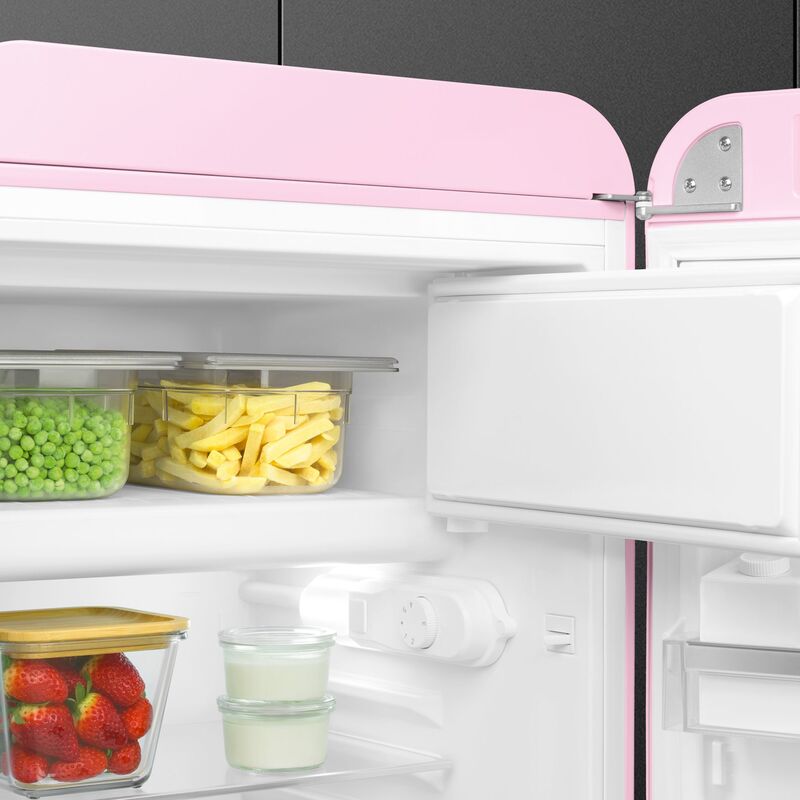 FAB10ROR6 kylskåp med frysfack, rosa