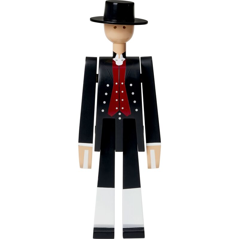 Norsk bunad-man, svart/röd/vit