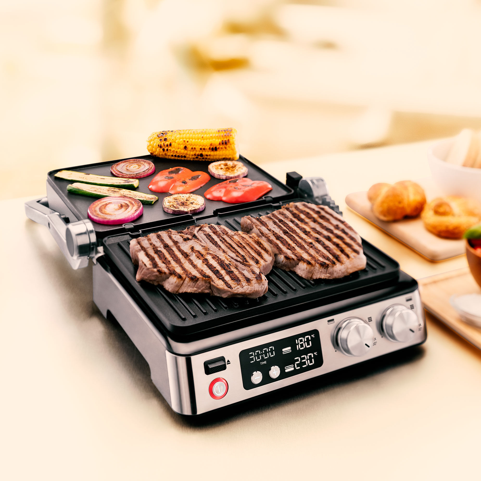 Braun MultiGrill 7 Contact Grill CG 7044, rustfrit stål