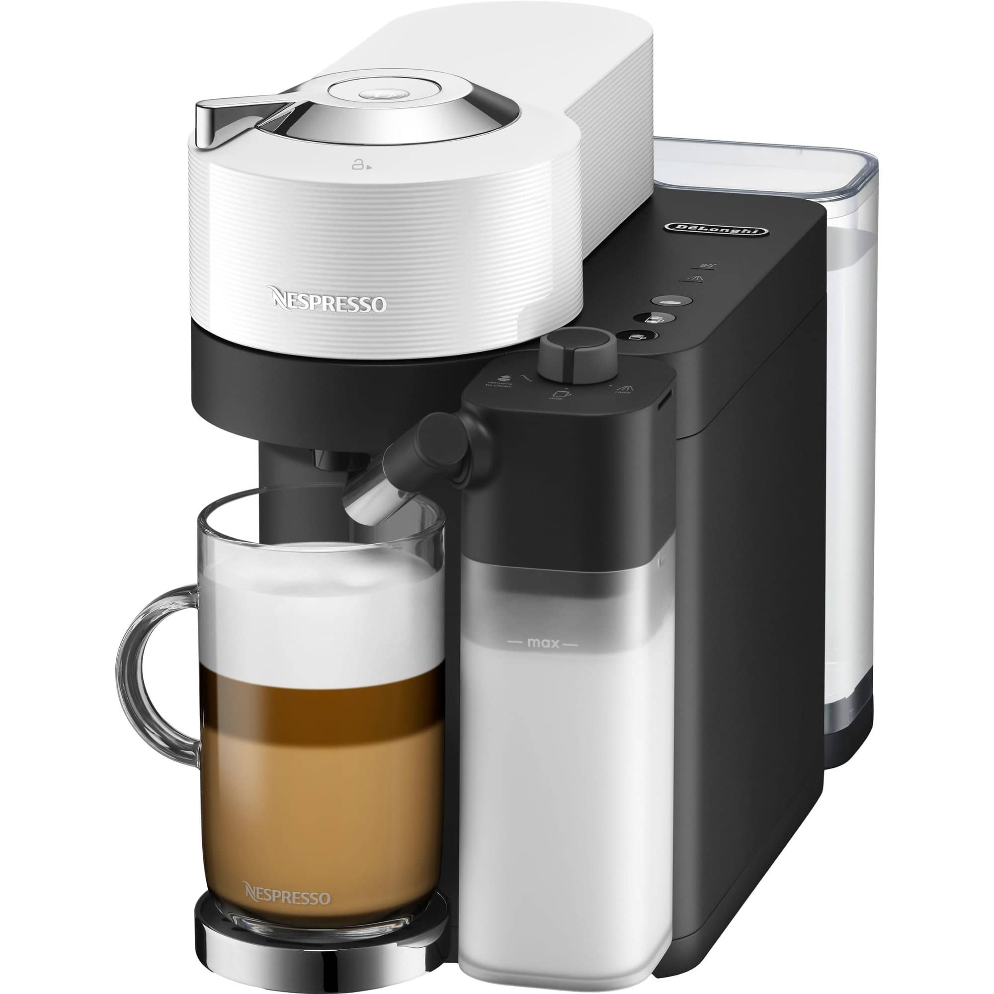 Produktfoto för Nespresso Vertuo Lattissima kapselmaskin, matt white & glossy