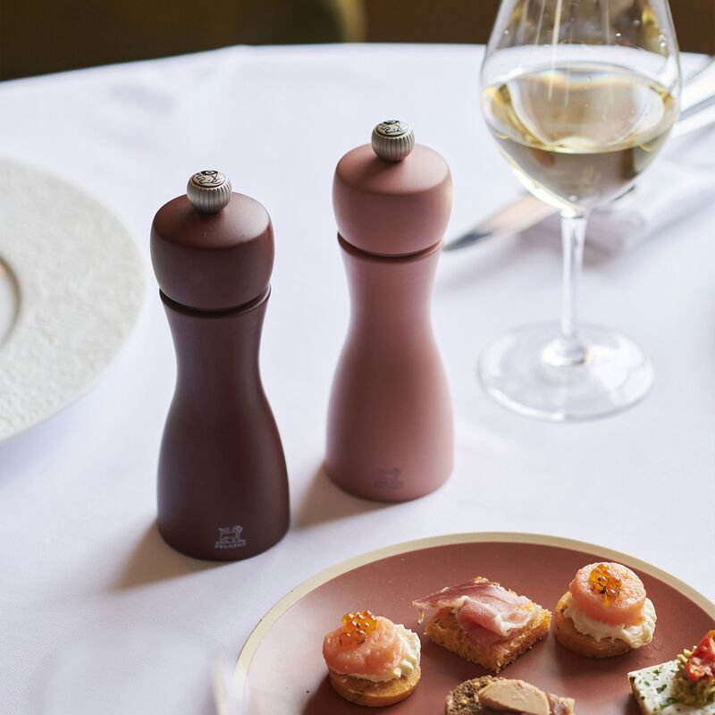 Tahiti salt- og pebersæt 15 cm, cacao & nuts