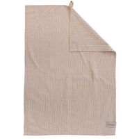 Viskestykke stribet 47x70 cm, karamel/beige
