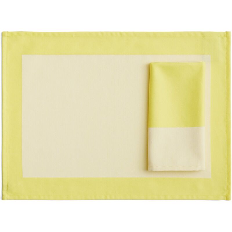 Ram dækkeserviet, gul