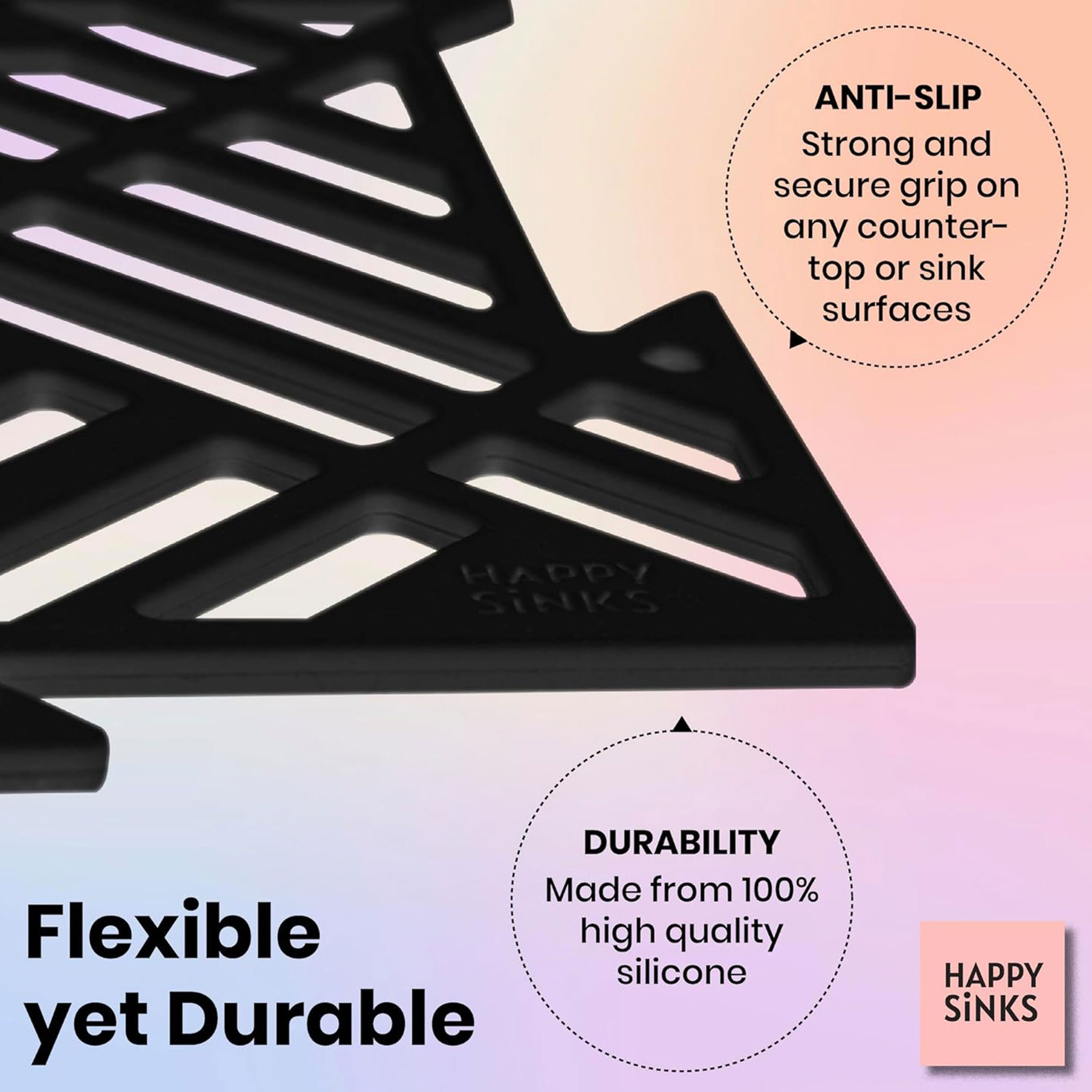 Diskbänksmatta 4-pack, svart