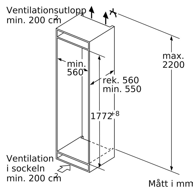 GI81NVEE0 iQ300 integroitava kaappipakastin