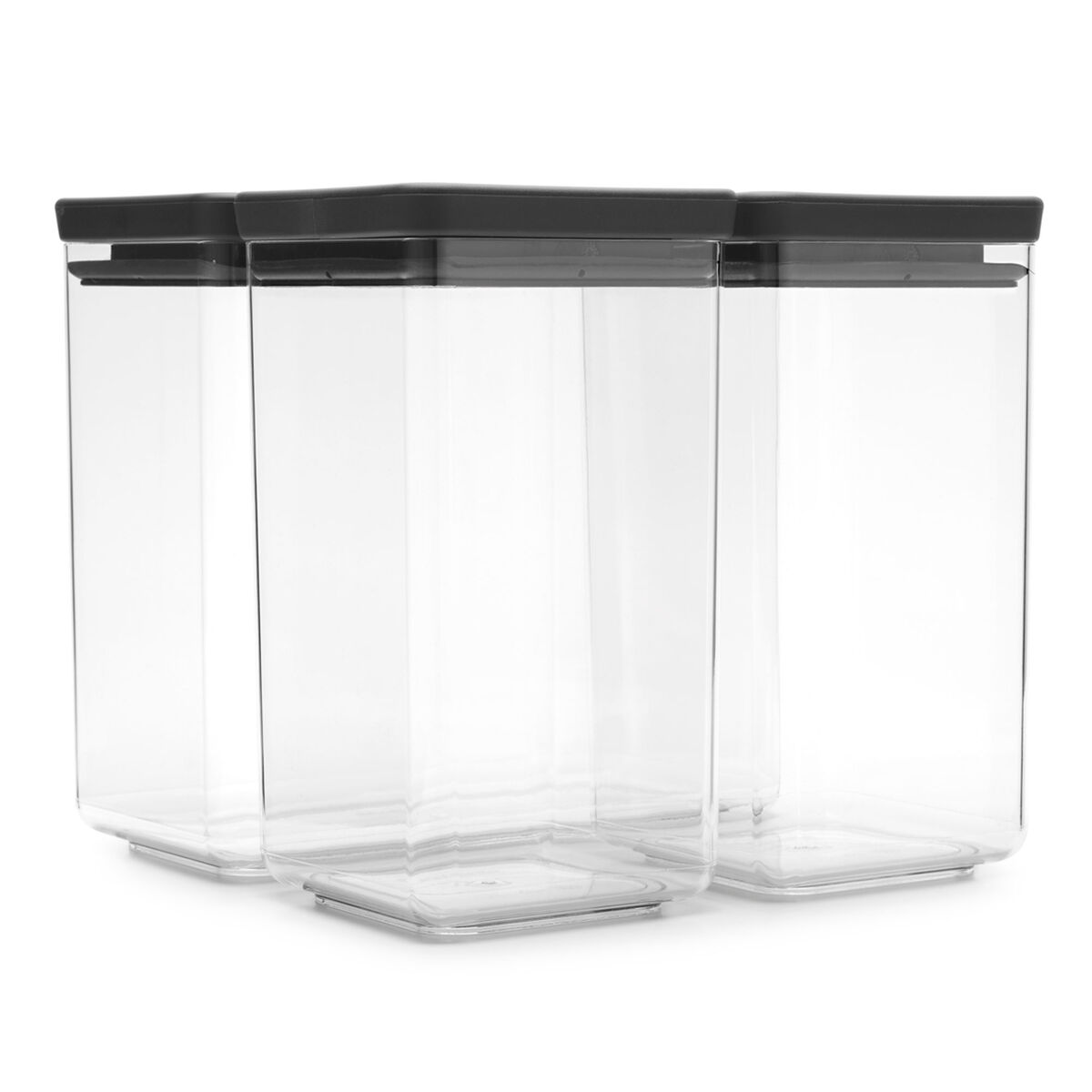 Tasty+ burkset 3 delar, mörkgrå