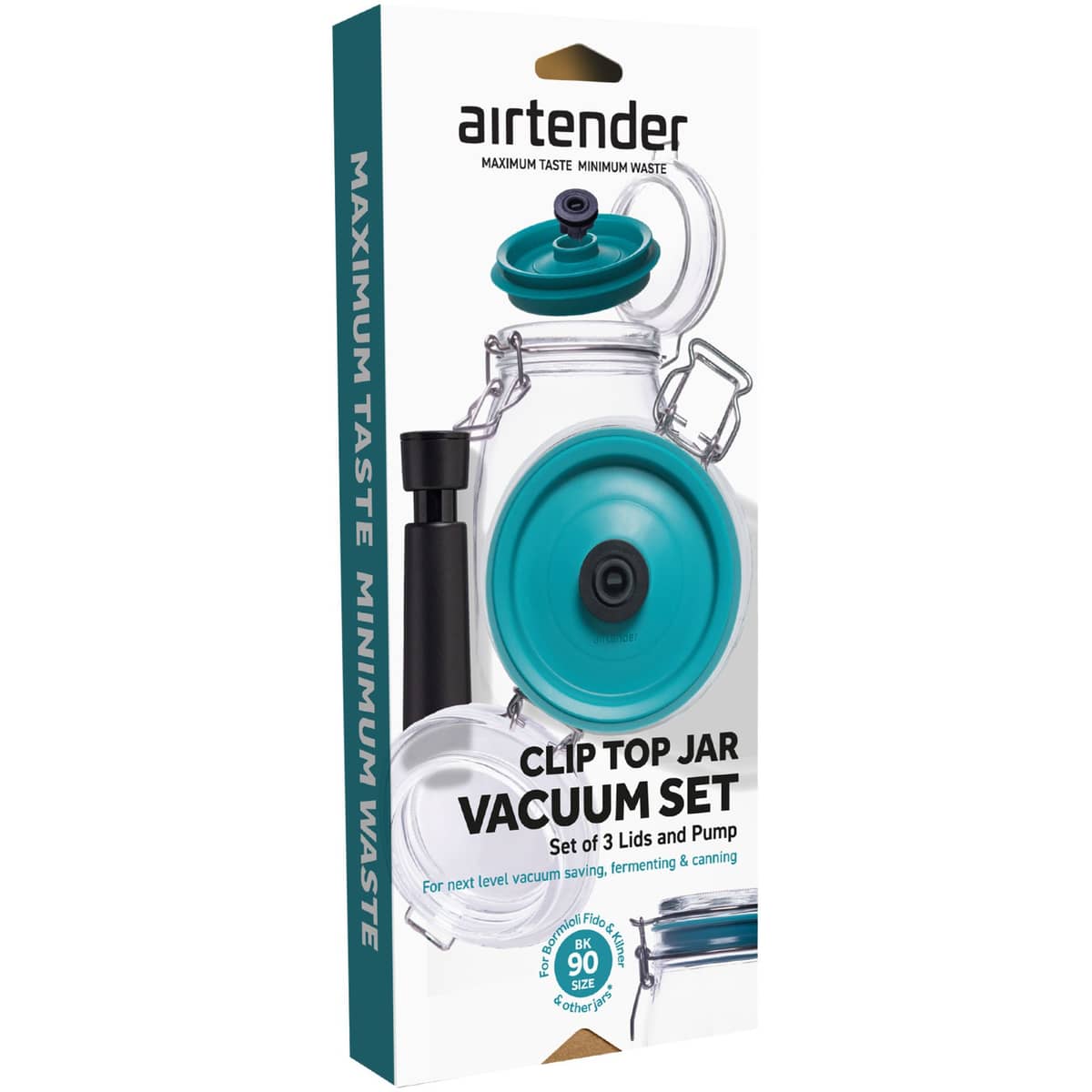 Vakuumset med pump, lock och vakuumstoppers