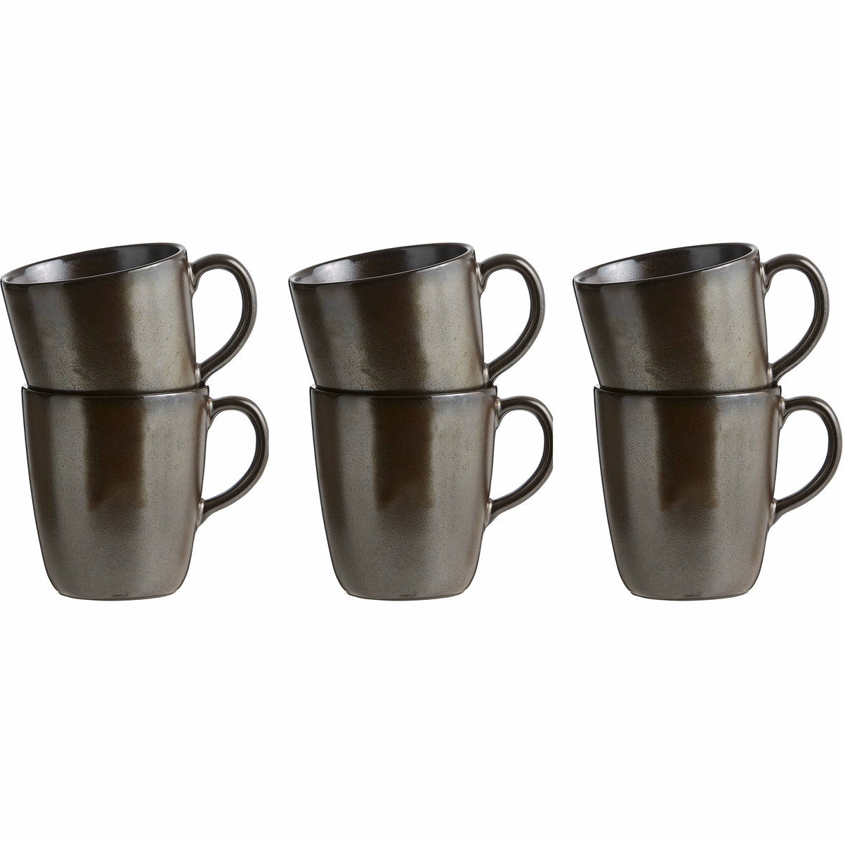 RAW Mugg med öra 6 st. Metallic Brown