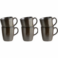 RAW Mugg med öra 6 st. Metallic Brown