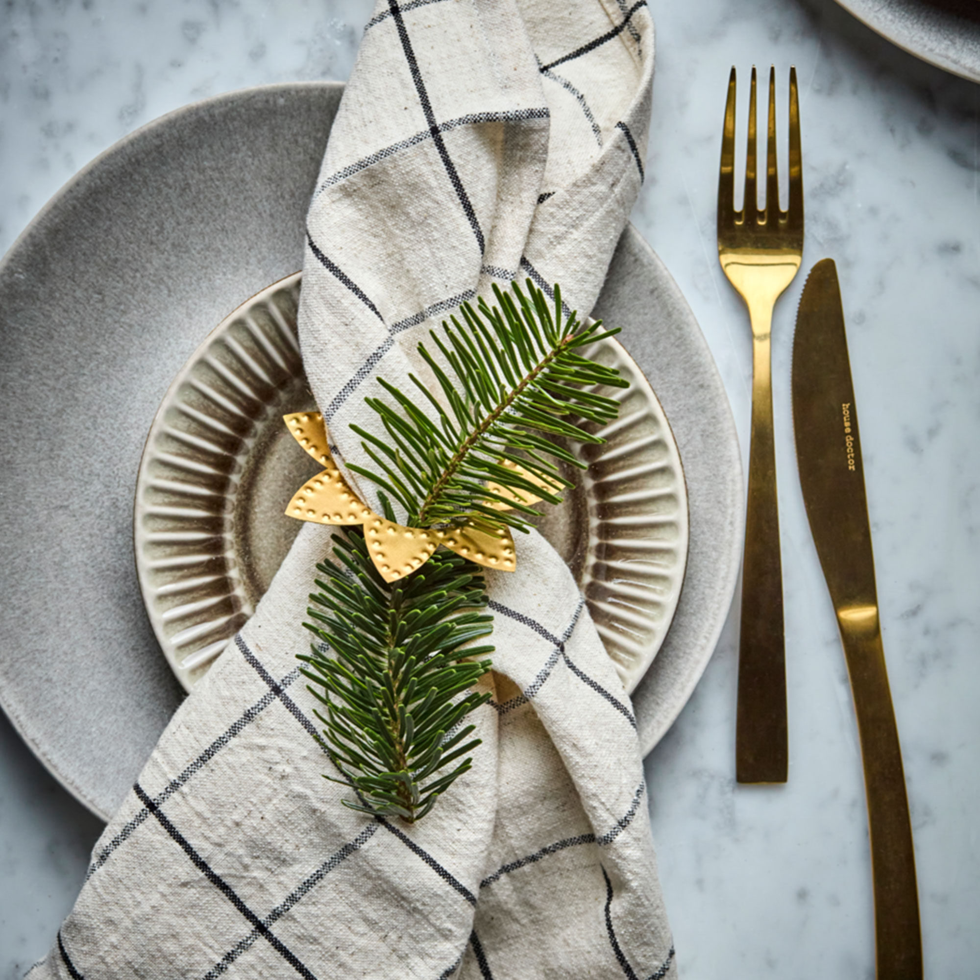 House Doctor Serviettringer 4-pakning, messing