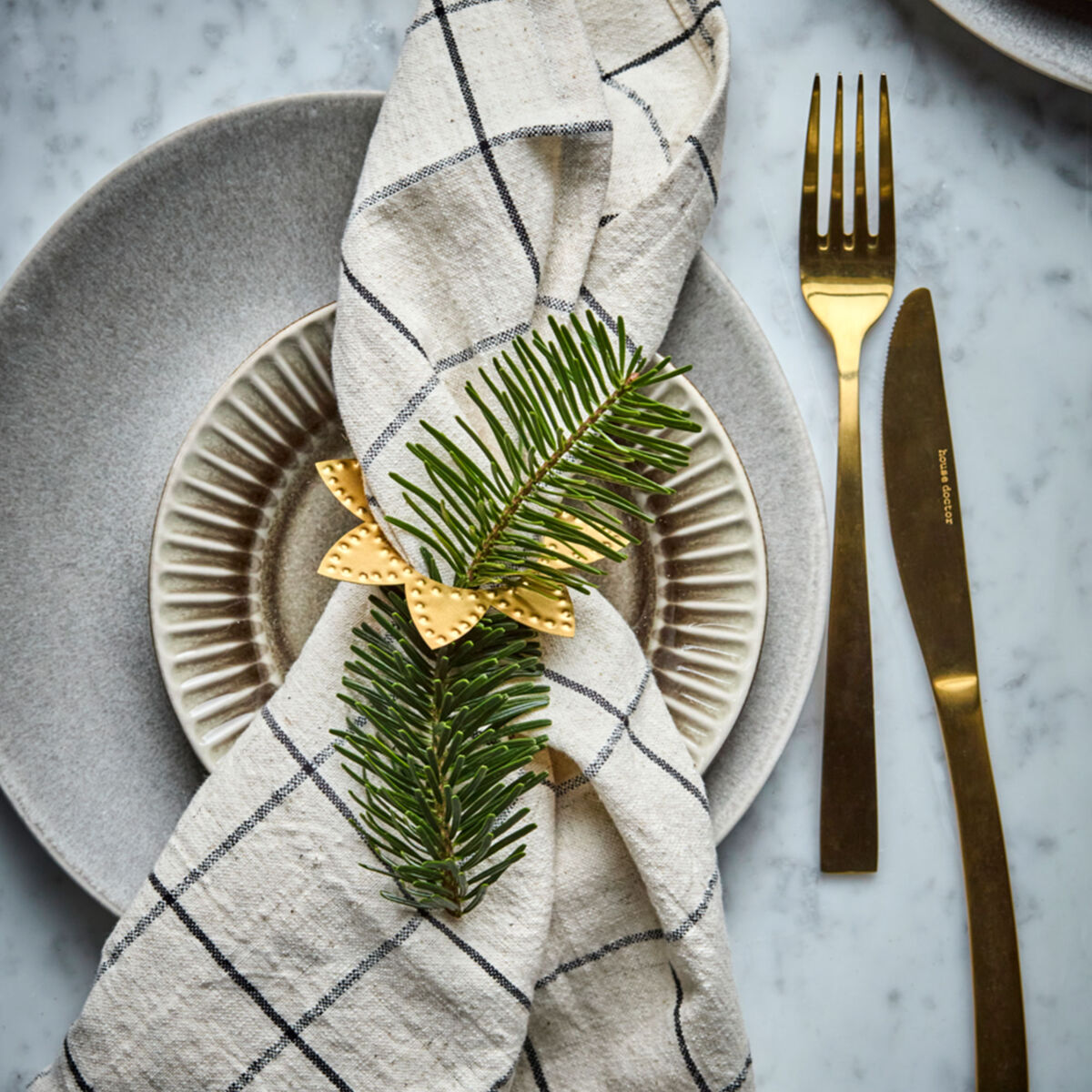 House Doctor Serviettringer 4-pakning, messing