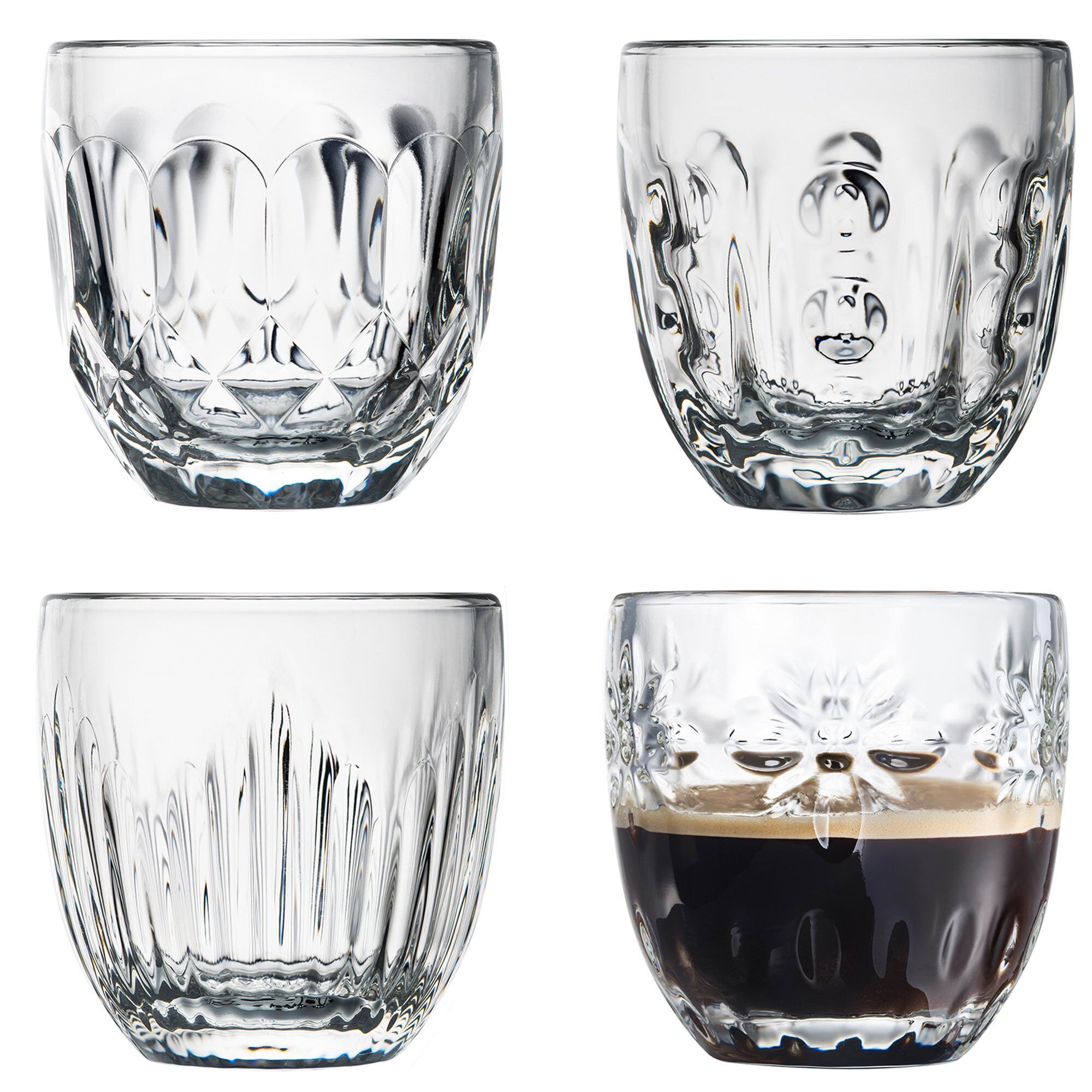 La Rochère Troquet espressoglass 10 cl 4 deler Klar