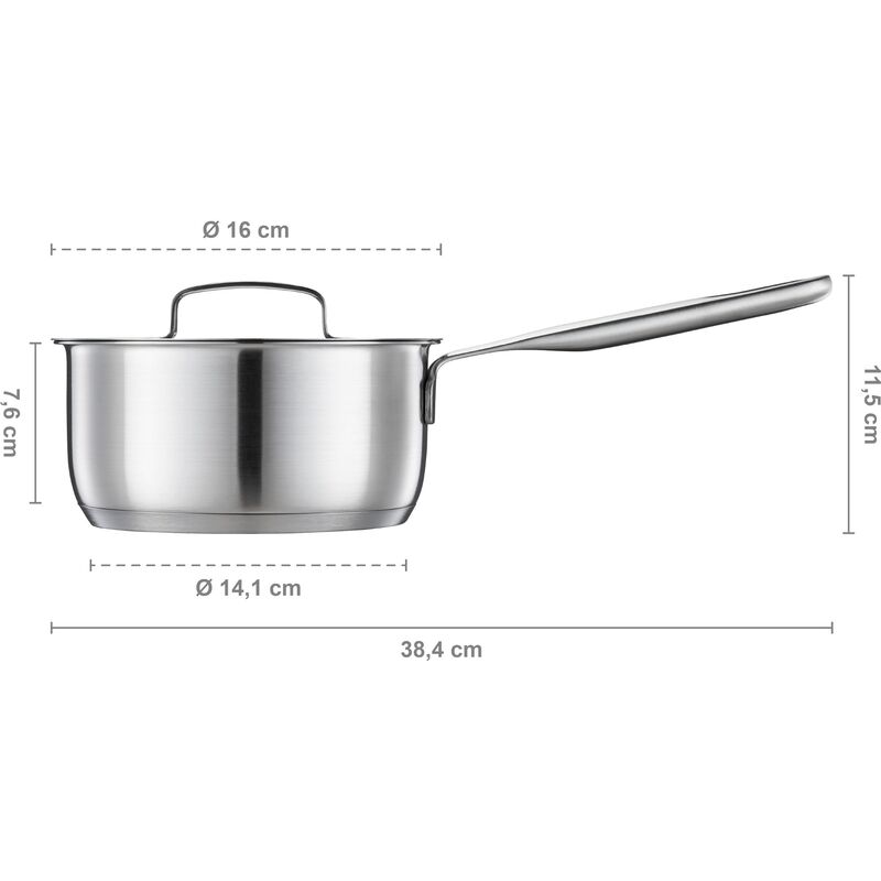 All Steel kattila, 1,5 litraa