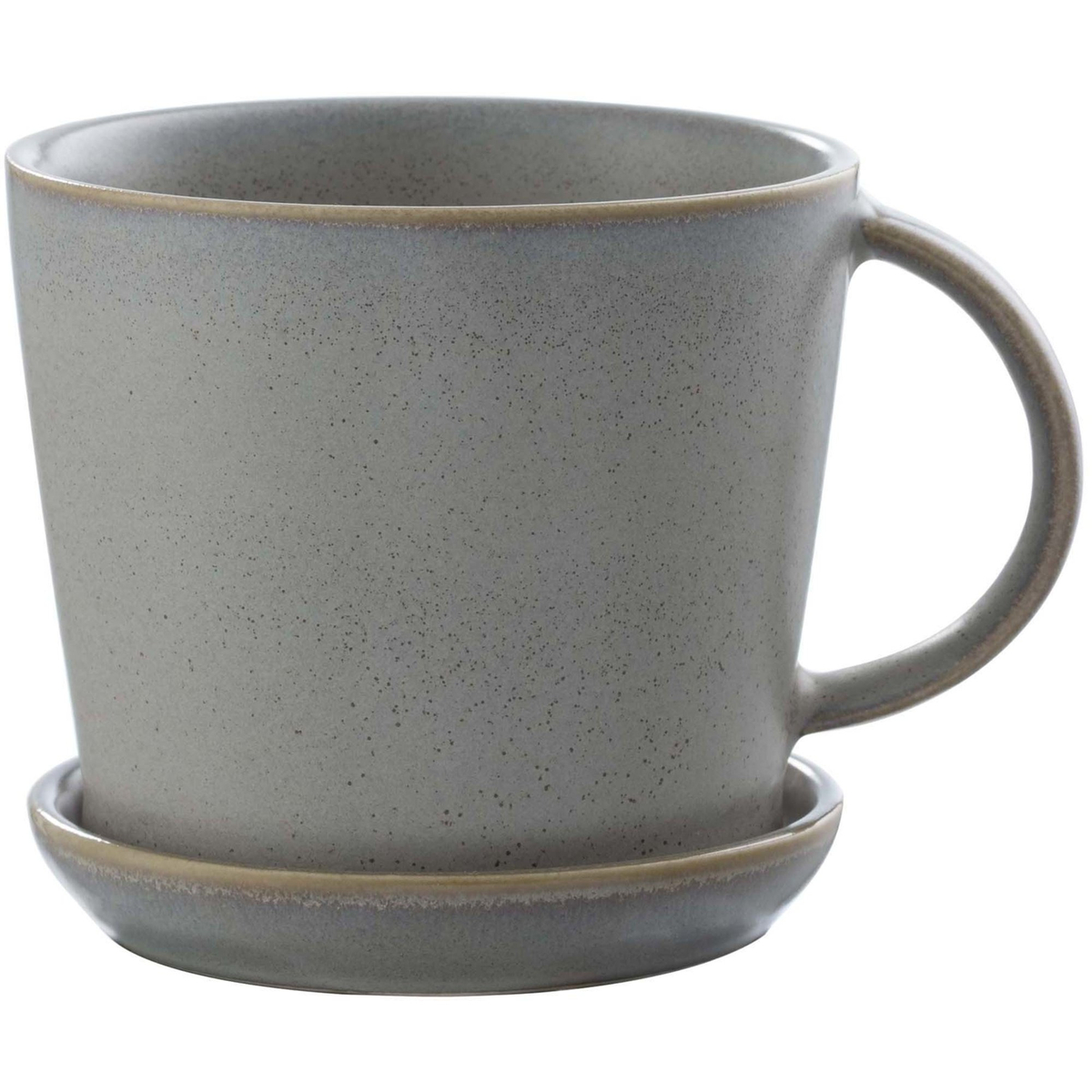 Kopp m fat, d8/10 h8,5cm, grå