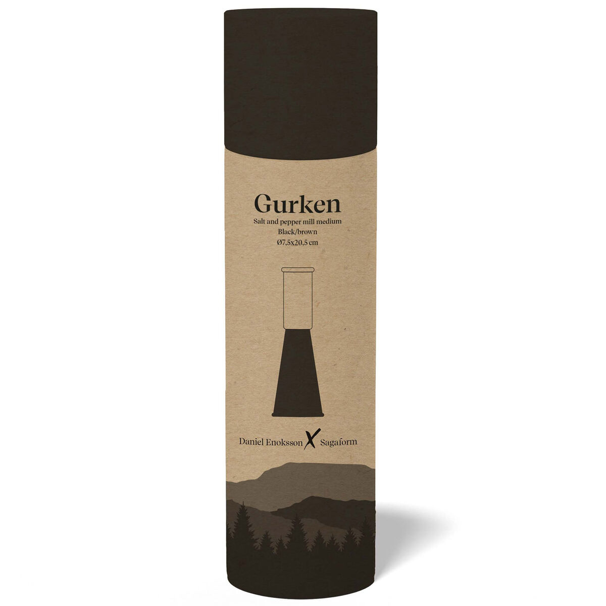 Gurken salt- och pepparkvarn M, svart/brun