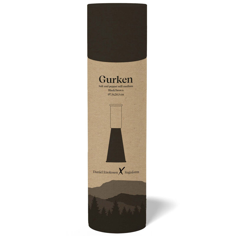 Gurken salt- og pepperkvern medium, svart/brun