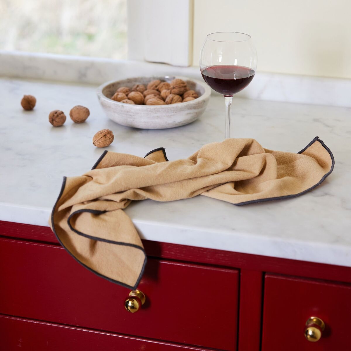 Edith servett 2 st, beige