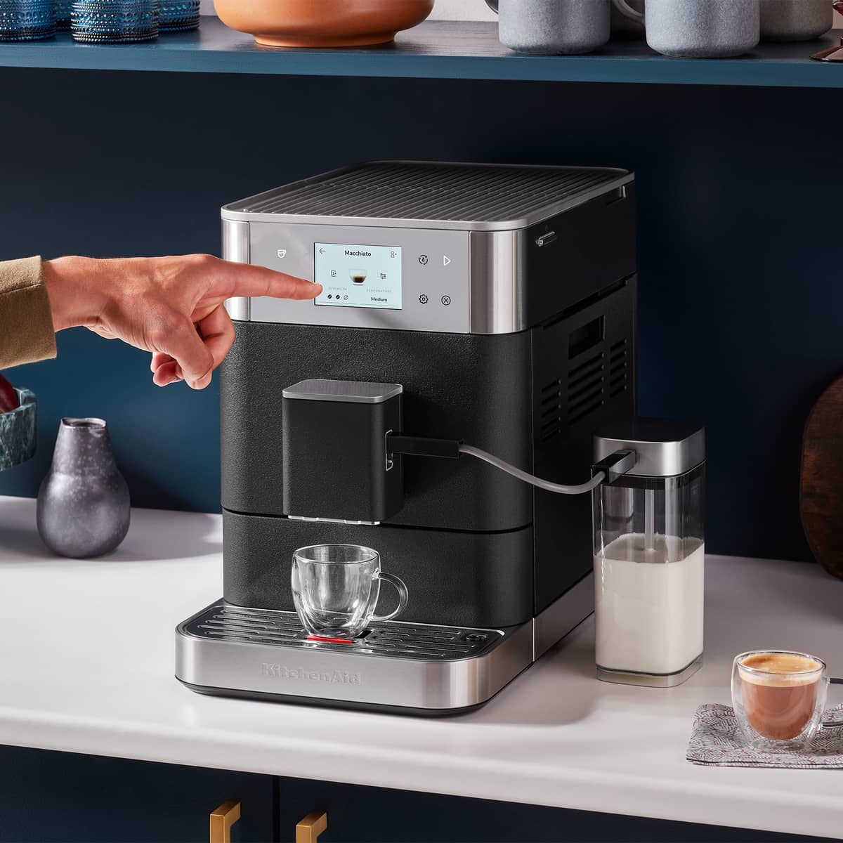 KF7 espressomaskine, cast iron black