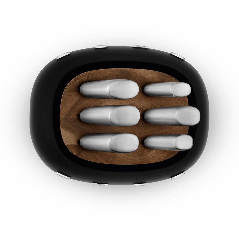 Knivblock med knivar (6 st), svart